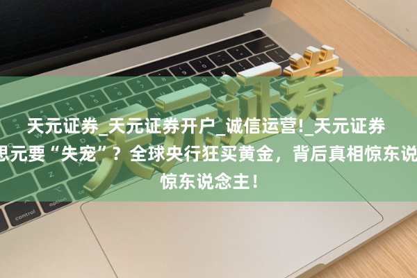 天元证券_天元证券开户_诚信运营!_天元证券 好意思元要“失宠”？全球央行狂买黄金，背后真相惊东说念主！